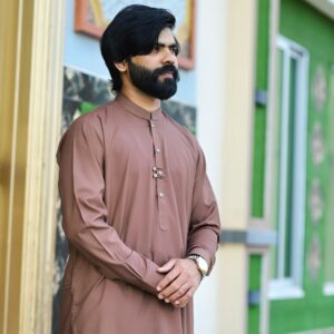 modern style brown kameez shalwar.